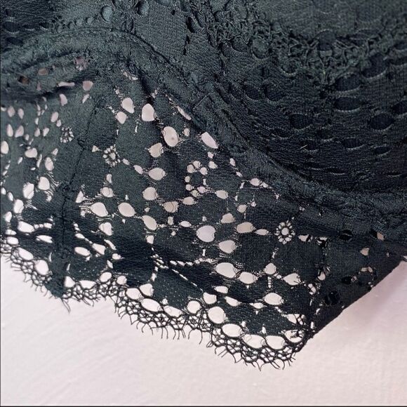 PINK by Victoria’s Secret Eyelet Lace Underwire Bralette Black XS - Picture 3 of 12